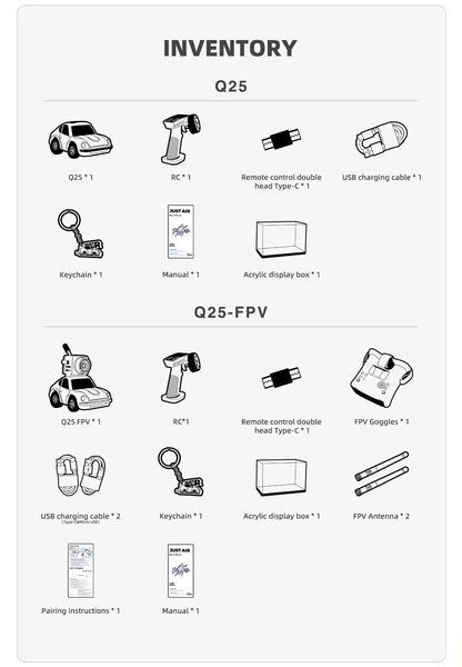 JustAir Q25 FPV Race Car